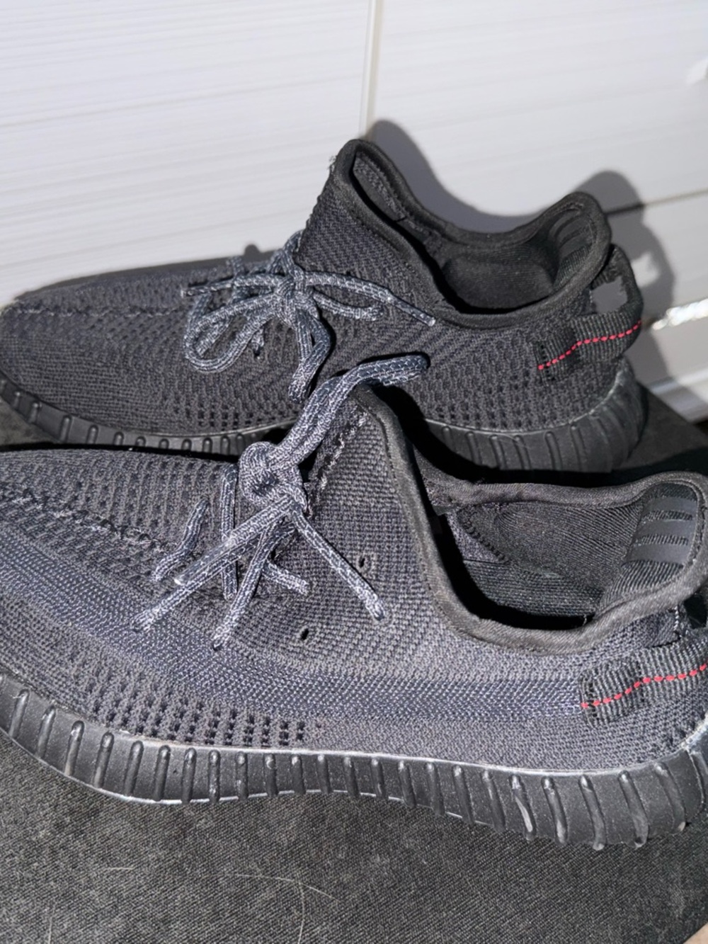 Men's adidas Yeezy Black Knit Low-Top Sneakers